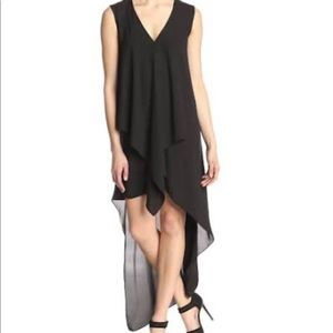 Black chiffon dress